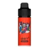 A bottle of e-liquid with a cartoon character from the IGET Vape brand on it.