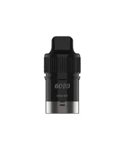 A black and white iGet vape on a white background.
