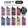 Get your Iget Bar Vape with this amazing deal of 10pcs e-liquid!