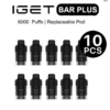 A group of black and silver iget vape pens.
