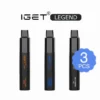 IGET Legend Bundles 3 PCS vape kit, the perfect option for those looking for a high-quality vaping experience. This kit includes three pieces and is available at a great price. Get your hands on this popular IGET Legend Bundles 3 PCS.