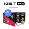 Vape IGET Bar Bundles 20 PCS offers mixed flavors.