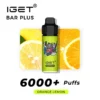 The IGET Bar Plus 6000 Puffs offers an Orange Lemon flavor, elegantly represented by an image of sliced oranges.
