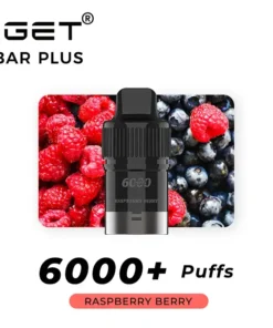 Explore the IGET Bar Plus Pod 6000 Puffs in Kiwi Pineapple ice flavor, featuring notes of Raspberry Berry with hints of raspberries and blueberries for a refreshing experience.