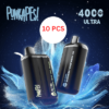 The Punkapes Ultra 4000 vape devices, with a starry blue design, offer flavors like Passion Fruit Kiwi Guava and Blueberry Raspberry Ice. Each box contains 10 pieces, ensuring an impressive 4000 puffs per device for a sublime vaping experience.