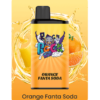 The Iget Bar Pro 10000 puffs vape, a "1 pcs - Iget Bar Pro," is named "Orange Fanta Soda" and displays vivid splashes and juicy oranges in the background.